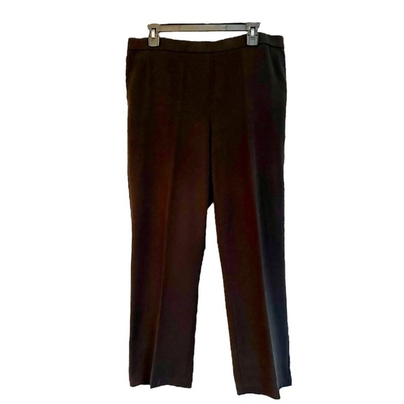DANA BUCHMAN, BLACK PULL-ON PANTS. BANDED FRONT WITH ELASTIC BACK. SIZE 16S - Picture 1 of 8